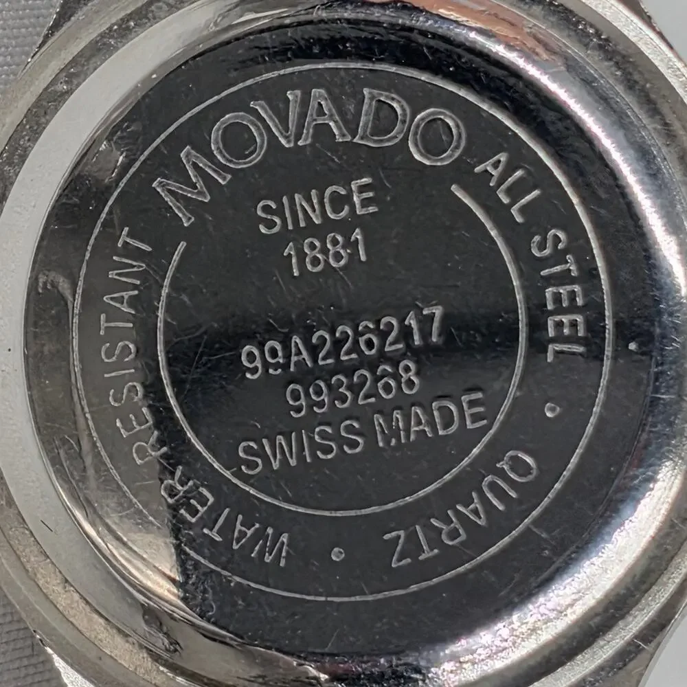 MOVADO MUSEUM CLASSIC WATCH – BLACK DIAL – STAINLESS STEEL BAND – SWISS MADE